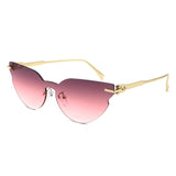 HS2199 - Women Chic Rimless Fashion Cat Eye Wholesale Sunglasses