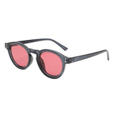 HS1385 - Retro Round Rivet Circle Tinted Lens Wholesale Sunglasses