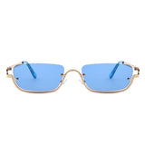 HJ2098 - Rectangle Retro Semi-Rimless Modern Tinted Wholesale Sunglasses