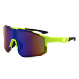 HY1023 - Oversized Sport Mirrored Shield Performance Sunglasses