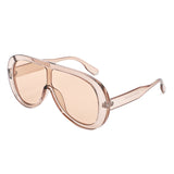 HS1324 - Oversize Bold Aviator Retro Round Wholesale Sunglasses