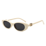 HS2210 - Slim Retro Oval Fashion Narrow Women Wholesale Sunglasses
