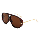 HS2196 - Retro Double Bridge Bold Fashion Aviator Wholesale Sunglasses