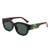 HS1364 - Rectangle Vintage Thick Frame Retro Wholesale Sunglassses