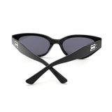 HS1391 - Bold Retro Oval Cat-Eye Rivet Wholesale Sunglasses