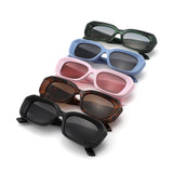S1250 - Square Retro Thick Frame Geometic Wholesale Sunglasses