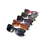 HS2207 - Oversized Square Cat-Eye Wavy Temples Sunglasses - Iris Fashion