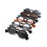 HS1354 - Retro Chunky Vintage Round Wholesale Sunglasses