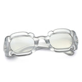 HS1268 - Square Thick Frame Geometric Irregular Fashion Wholesale Sunglasses