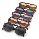 HS1337 - Square Brow-Bar Retro Tinted Aviator Wholesale Sunglasses