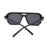 HS1382 - Square Brow-Bar Flat Top Tinted Lens Wholesale Sunglasses