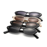 HS2233 - Slim Retro Geometric Oval Narrow Wholesale Sunglasses