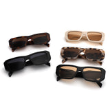 HS1428 - Geometric Bold Thick Frame Square Sunglasses