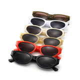 HS1391 - Bold Retro Oval Cat-Eye Rivet Wholesale Sunglasses