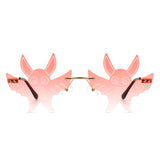 HW2036 - Frameless Party Gremlin Shape Novelty Wholesale Sunglasses