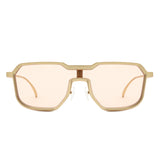 HJ2070 - Square Retro Geometric Fashion Oversize Wholesale Sunglasses