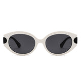 HS1394 - Retro Oval Fashion Tinted Wholesale Sunglasses