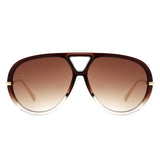 HS2196 - Retro Double Bridge Bold Fashion Aviator Wholesale Sunglasses