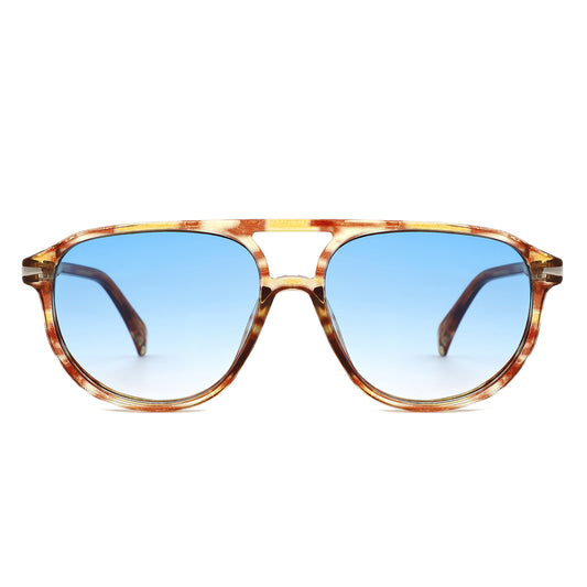 HS1371 - Retro Brow-Bar Fashion Aviator Wholesale Sunglasses