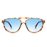 HS1371 - Retro Brow-Bar Fashion Aviator Wholesale Sunglasses