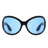HS1242 - Oversize Fashion Curved Large Women Round Wholesale Sunglasses
