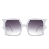 HS1295 - Square Irregular Bat Wing Shape Flat Top Wholesale Sunglasses