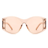 HS2174 - Square Geometric Large Chunky Fashion Wholesale Sunglasses