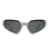 HS1182 - Rectangle Retro Fashion Wrap Around Wholesale Sunglasses