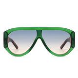 HS1360 - Retro Oversize Shield Wraparound Wholesale Sunglasses