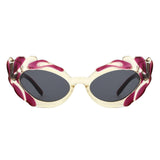 HS1310 - Women Fashion Modern Sculpted Cat Eye Wholesale Sunglasses