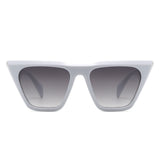 S2125 - Square Retro Oversize Flat Top Fashion Cat Eye Wholesale Sunglasses