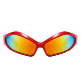 HS1344 - Futuristic Sleek Wraparound Bold Fashion Y2K Wholesale Sunglasses