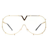 HJ3031 - Oversize Fashion Luxury Women Aviator Wholesale Sunglasses