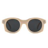 HS1409 - Chunky Retro Round Oval Sunglasses