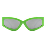 HS1235 - Rectangle Geometric Tinted Chunky Square Wholesale Sunglasses