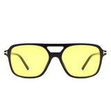 HS1224 - Retro Square Brow-Bar Aviator Inspired Fashion Wholesale Sunglasses