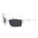 HS1270 - Geometric Rectangle Fashion Futuristic Wholesale Sunglasses