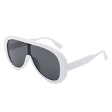 HS1324 - Oversize Bold Aviator Retro Round Wholesale Sunglasses