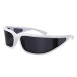 HS2204 - Wraparound Futuristic Shield Sleek Sporty Wholesale Sunglasses