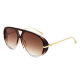 HS2196 - Retro Double Bridge Bold Fashion Aviator Wholesale Sunglasses