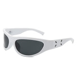 HS1260 - Rectangle Wrap Around Oval Sports Wholesale Sunglasses