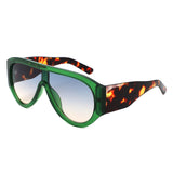 HS1360 - Retro Oversize Shield Wraparound Wholesale Sunglasses