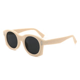 HS1409 - Chunky Retro Round Oval Sunglasses