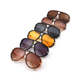 HS2196 - Retro Double Bridge Bold Fashion Aviator Wholesale Sunglasses
