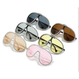 HS2171 - Oversize Fashion Curved Lens Rhinestone Aviator Wholesale Sunglasses