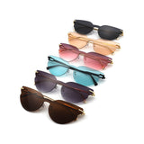 HS2199 - Women Chic Rimless Fashion Cat Eye Wholesale Sunglasses