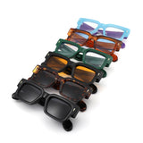 HS1379 - Chunky Retro Square Bold Fashion Wholesale Sunglasses