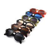HS1369 - Round Modern Geometric Vintage Inspired Retro Wholesale Sunglasses