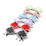 HJ2095 - Rimless Cloud Shape Hanging Charms Wholesale Sunglasses