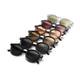 HS1385 - Retro Round Rivet Circle Tinted Lens Wholesale Sunglasses